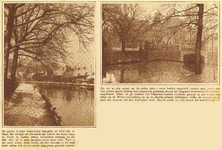 873877 Collage van 2 foto's betreffende het thema 'stad en land in wintertooi', met links een gezicht op de Vecht in ...